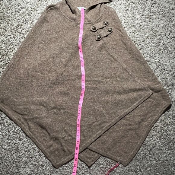 Pendleton 100% Lambs Wool Hooded Cape Shawl Camel Tan XS Small - Picture 9 of 10